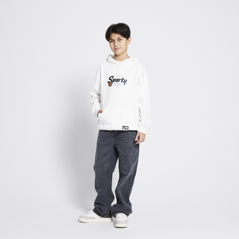 Printed hoodie "Logan" Off white